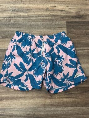 Bather Tropical Palms Swim Trunks Pink/Blue Men’s Medium